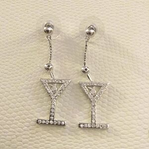 Playboy drink glass earrings. NWOT